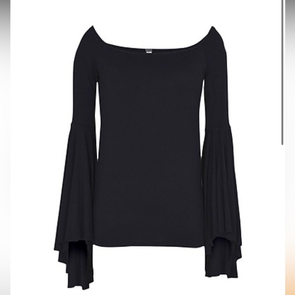 FREE PEOPLE | We The Free Birds Of Paradise Stretch-jersey Top In Black - Picture 2 of 6